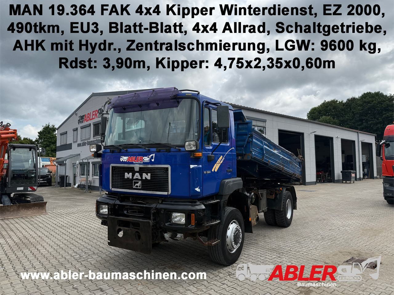 MAN 19.364 3-Seiten-Kipper Allrad Winterdienst - Самосвал: фото 1 MAN 19.364 3-Seiten-Kipper Allrad Winterdienst - Самосвал: фото 1