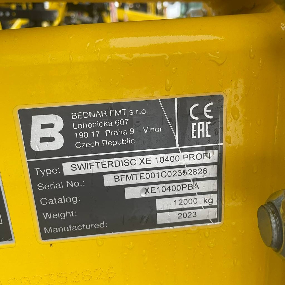 Bednar SWIFTERDISC XE 10400 PROFI - Дисковая борона: фото 3 Bednar SWIFTERDISC XE 10400 PROFI - Дисковая борона: фото 3
