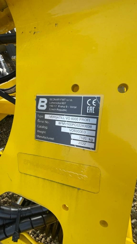 Новый Культиватор Bednar Versatill VO 6000 Pro: фото 7