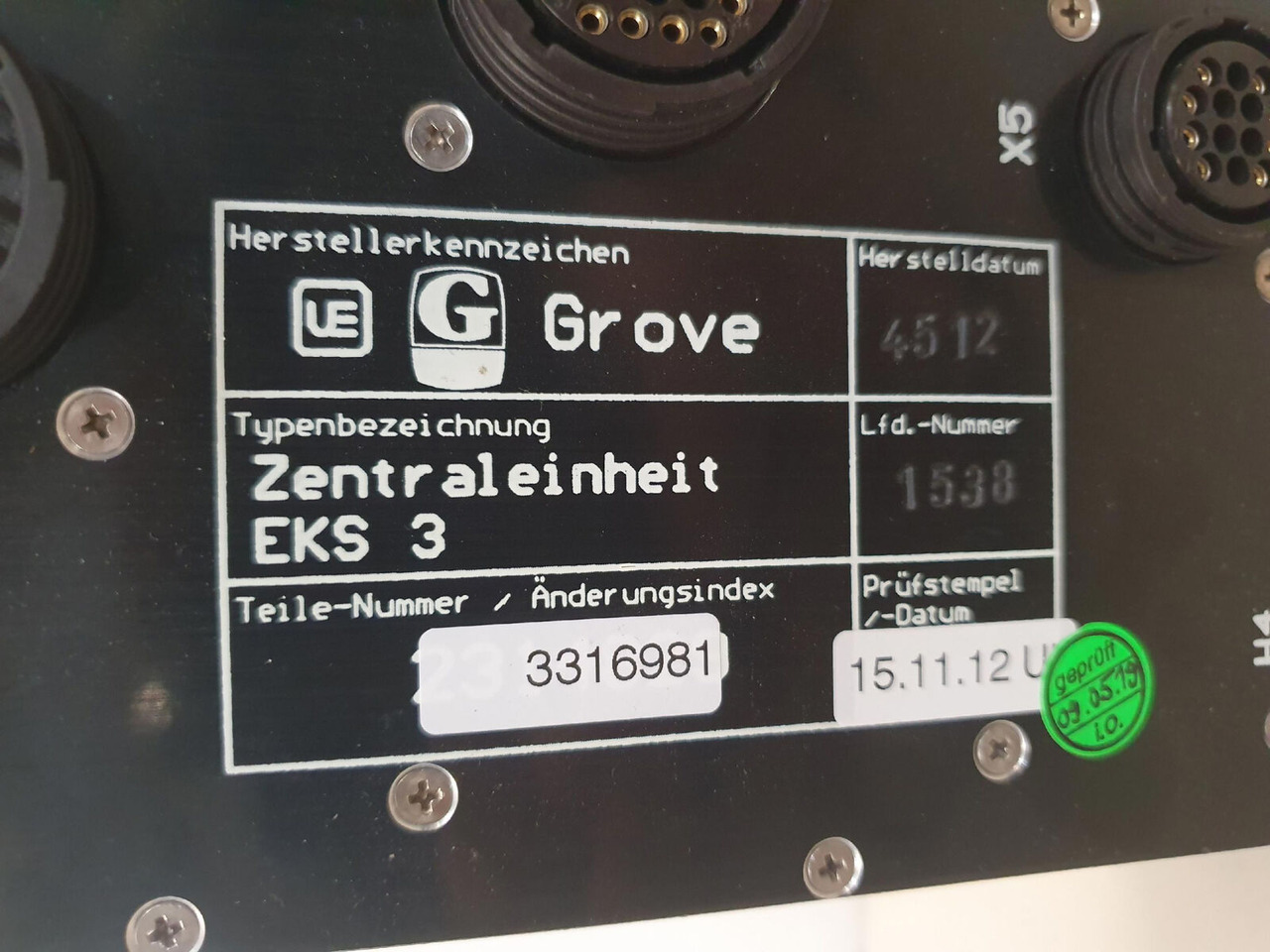 Grove EKS 3 LMB - Электрическая система для Мобильных кранов: фото 5 Grove EKS 3 LMB - Электрическая система для Мобильных кранов: фото 5