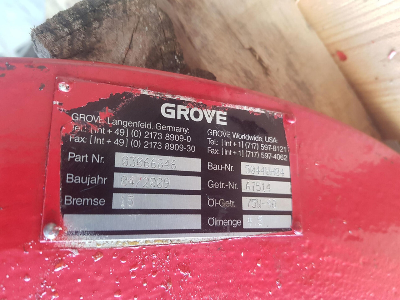 Grove GMK 5130-2 winch - Лебёдка для Мобильных кранов: фото 5 Grove GMK 5130-2 winch - Лебёдка для Мобильных кранов: фото 5