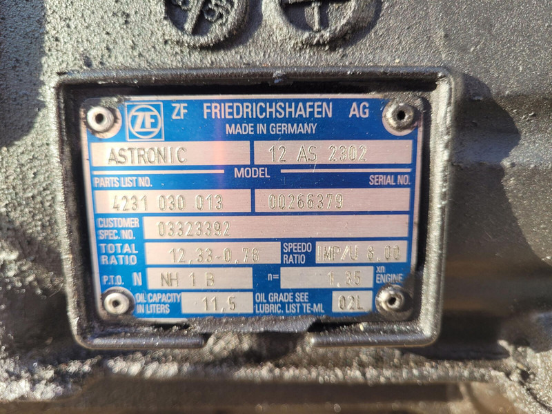 ZF GMK 3055 Gearbox ZF Astronic 12 AS 2302 - Коробка передач для Кранов: фото 5 ZF GMK 3055 Gearbox ZF Astronic 12 AS 2302 - Коробка передач для Кранов: фото 5