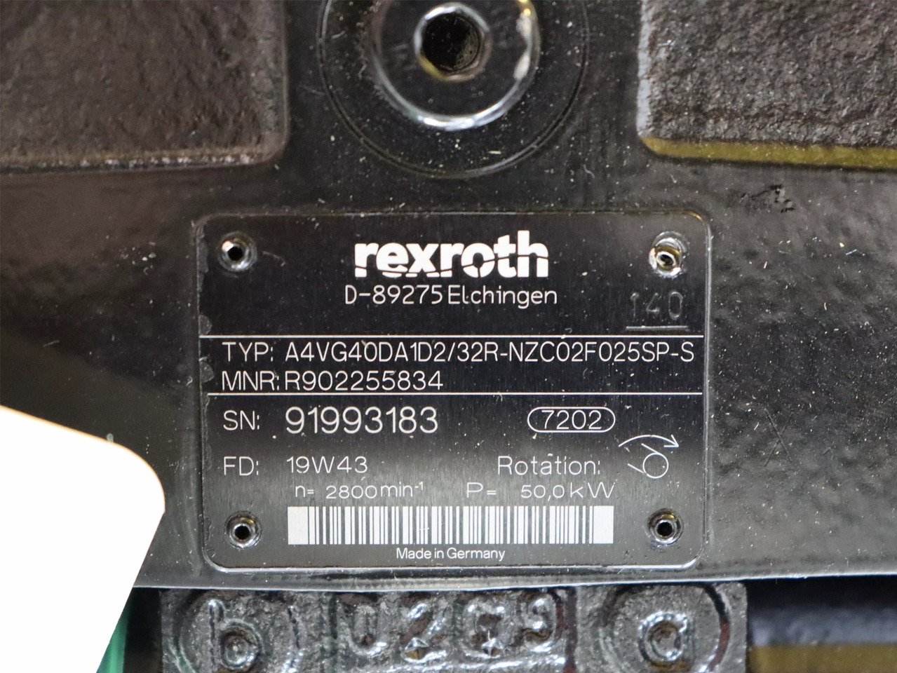 REXROTH A4VG40DA1D2/32R-NZC02F025SP-S - Гидравлический насос для Строительной техники: фото 4 REXROTH A4VG40DA1D2/32R-NZC02F025SP-S - Гидравлический насос для Строительной техники: фото 4
