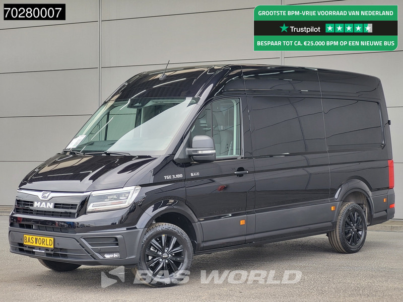 MAN TGE 3.180 4x4 Automaat 2025 Facelift L3H3 LED ACC Navi Airco Cruise Camera Parkeersensoren L2H2 Allrad 4WD 12m3 Airco - Цельнометаллический фургон: фото 1 MAN TGE 3.180 4x4 Automaat 2025 Facelift L3H3 LED ACC Navi Airco Cruise Camera Parkeersensoren L2H2 Allrad 4WD 12m3 Airco - Цельнометаллический фургон: фото 1