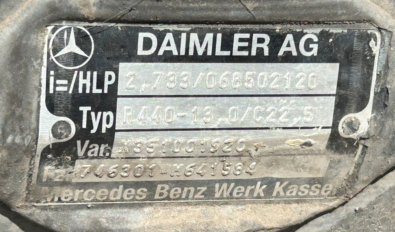 MERCEDES AXLE + HUBS R440-13,0 2,733 ACTROS MP4 - Задняя ось: фото 4 MERCEDES AXLE + HUBS R440-13,0 2,733 ACTROS MP4 - Задняя ось: фото 4