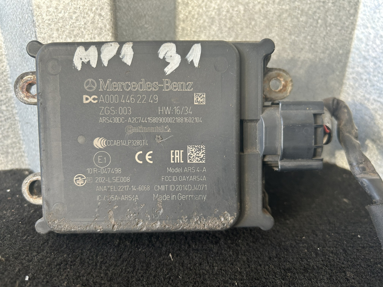 MERCEDES-BENZ RADAR DISTRONIC ACTROS MP4 - Блок управления: фото 2 MERCEDES-BENZ RADAR DISTRONIC ACTROS MP4 - Блок управления: фото 2