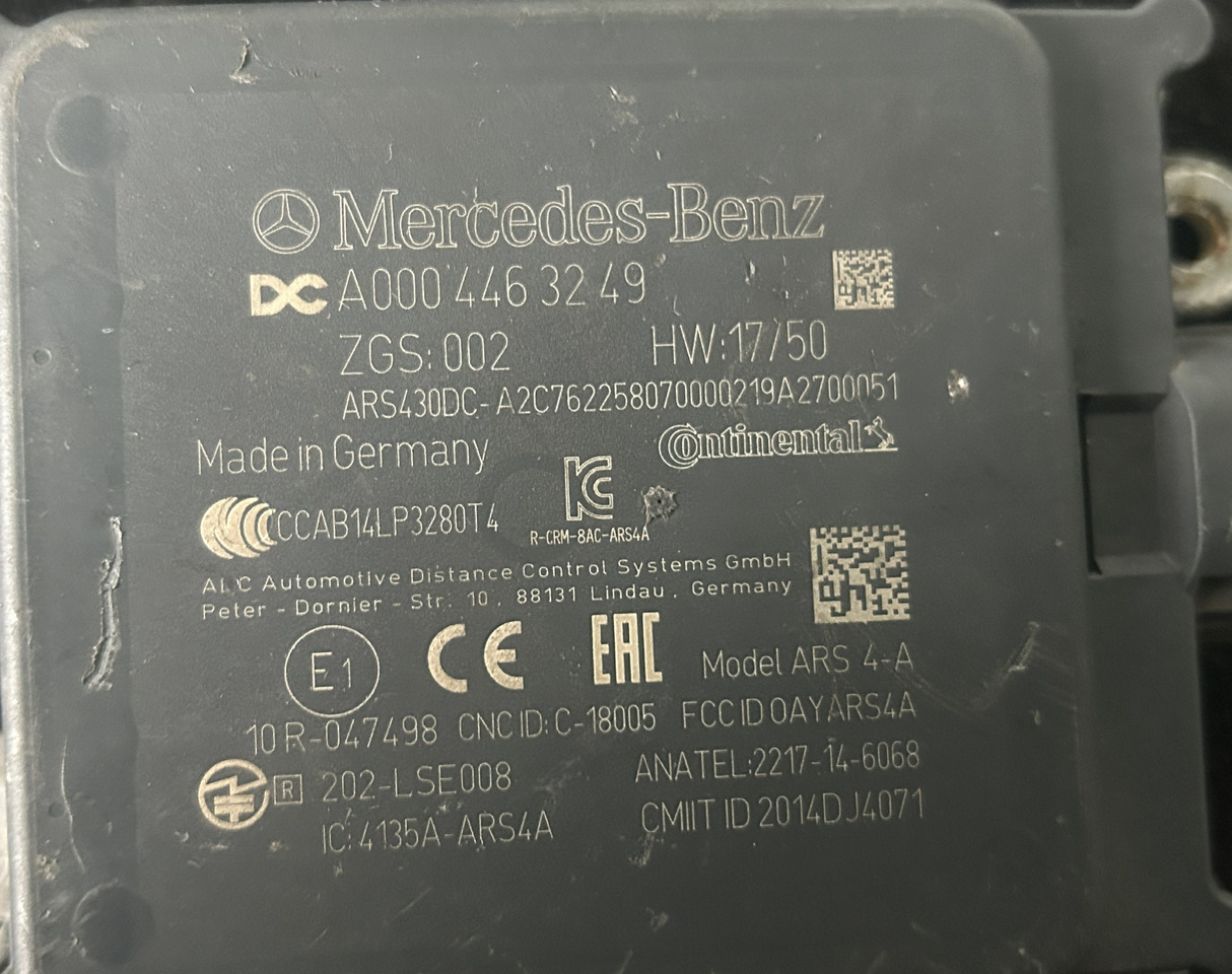 MERCEDES-BENZ RADAR DISTRONIC ACTROS MP5 - Блок управления: фото 4 MERCEDES-BENZ RADAR DISTRONIC ACTROS MP5 - Блок управления: фото 4