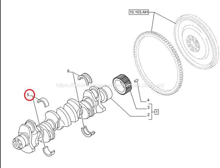 FPT IVECO CASE Cursor11 F3GFE613A B001 5801863562 The crankshaft tile green 8099139 - Коленчатый вал для Грузовиков: фото 4 FPT IVECO CASE Cursor11 F3GFE613A B001 5801863562 The crankshaft tile green 8099139 - Коленчатый вал для Грузовиков: фото 4
