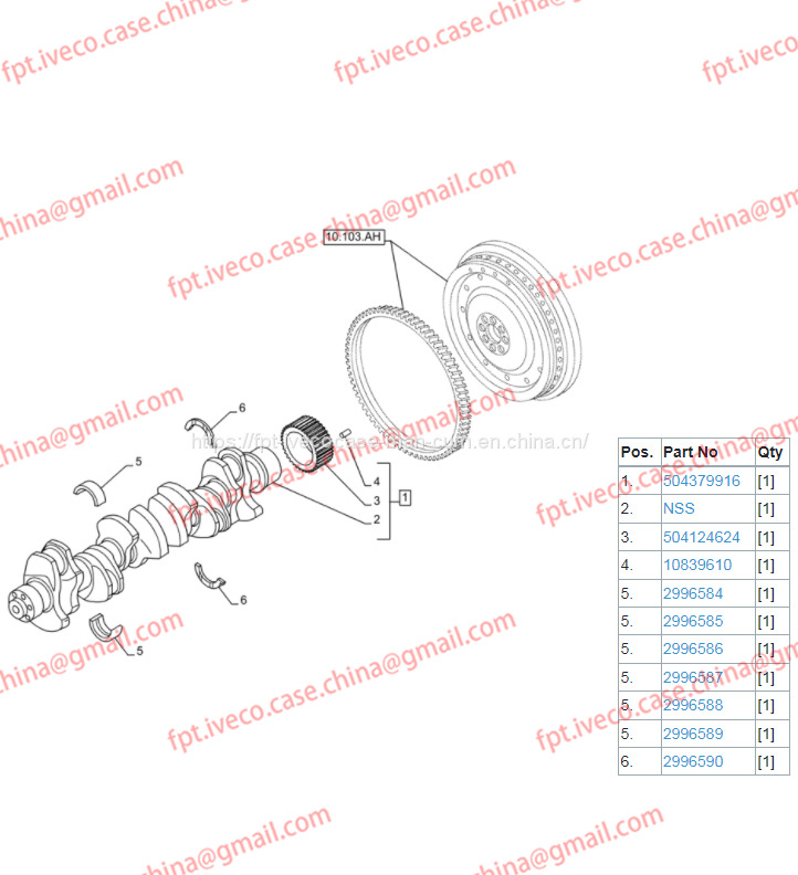 FPT IVECO CASE Cursor9 F2CFE614A*B041/F2CGE614F*V004 5802431166 Crankshaft tile Repair Kit (green)2996585/2996587 - Коленчатый вал для Грузовиков: фото 1 FPT IVECO CASE Cursor9 F2CFE614A*B041/F2CGE614F*V004 5802431166 Crankshaft tile Repair Kit (green)2996585/2996587 - Коленчатый вал для Грузовиков: фото 1