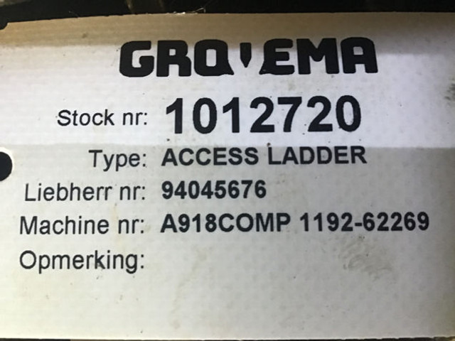 Liebherr Access Ladder - Кабина и интерьер: фото 4 Liebherr Access Ladder - Кабина и интерьер: фото 4