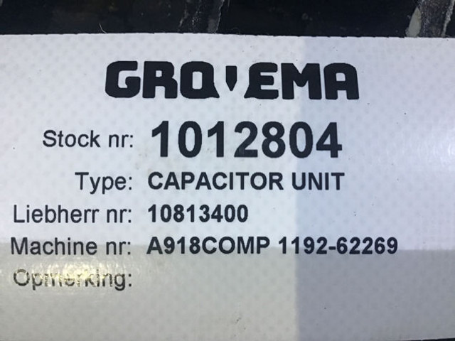 Liebherr Capacitor Unit - Часть системы кондиционирования: фото 5 Liebherr Capacitor Unit - Часть системы кондиционирования: фото 5