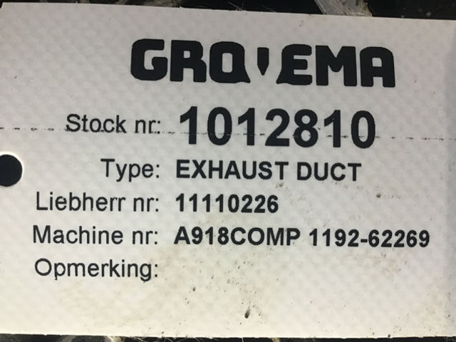 Liebherr Exhaust Duct - Выхлопная труба: фото 4 Liebherr Exhaust Duct - Выхлопная труба: фото 4