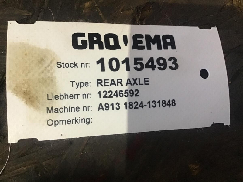 Liebherr Rear Axle - Ось и запчасти: фото 1 Liebherr Rear Axle - Ось и запчасти: фото 1
