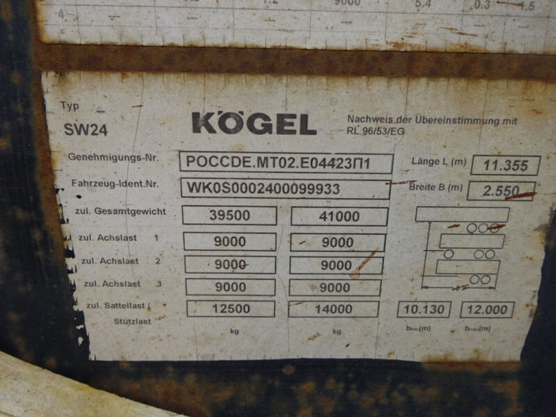 Полуприцеп-контейнеровоз/ Сменный кузов Kögel SW24 Container Chassis / 2x Extendable / BPW + Drum: фото 9