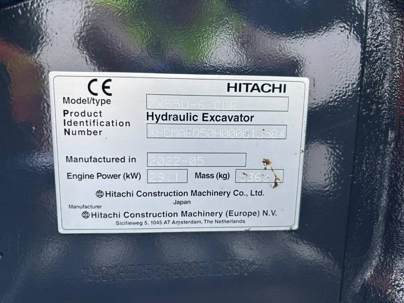 Hitachi ZX 55 U-6 CLR - Мини-экскаватор: фото 5 Hitachi ZX 55 U-6 CLR - Мини-экскаватор: фото 5