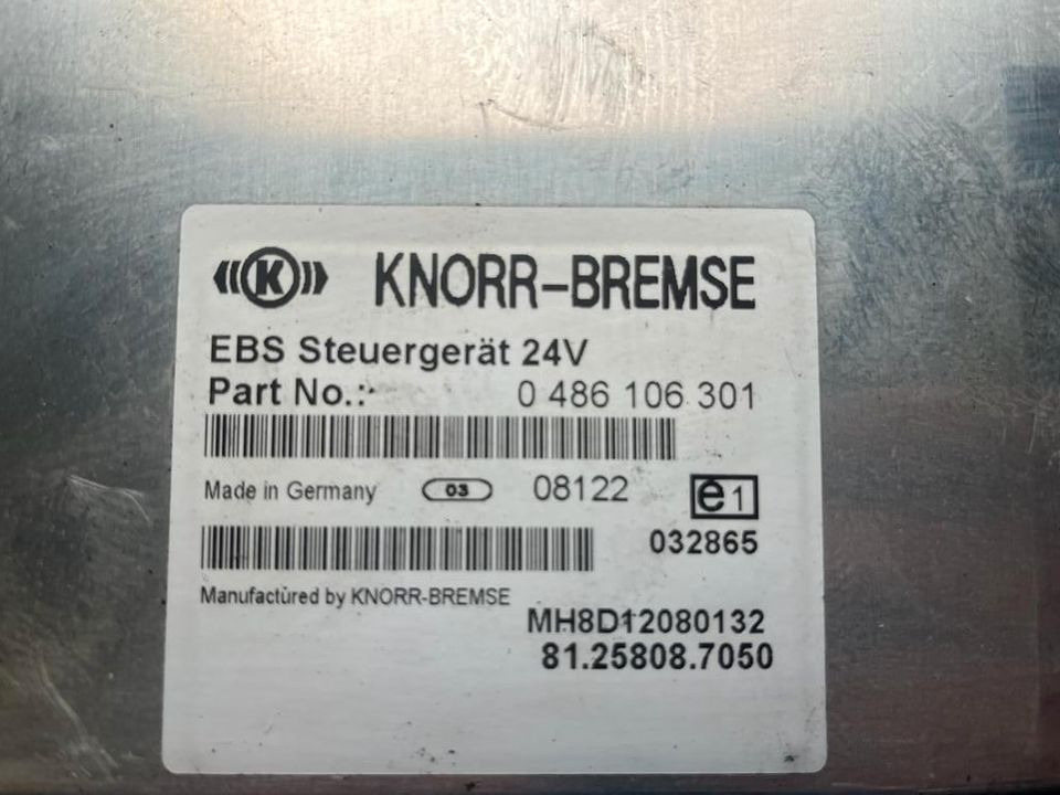MAN KNORR BREMSE EBS Steuergerät 81.25808.7050 - Блок управления для Грузовиков: фото 2 MAN KNORR BREMSE EBS Steuergerät 81.25808.7050 - Блок управления для Грузовиков: фото 2