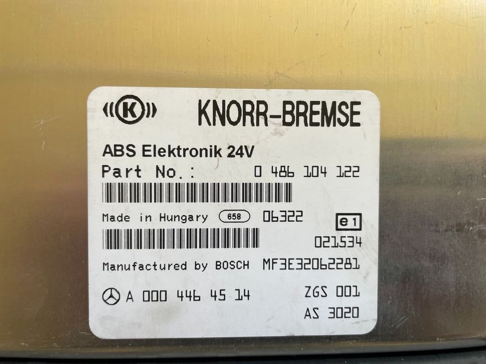 Mercedes Atego KNORR BREMSE ABS Steuergerät A 000 446 45 14 - Блок управления для Грузовиков: фото 2 Mercedes Atego KNORR BREMSE ABS Steuergerät A 000 446 45 14 - Блок управления для Грузовиков: фото 2