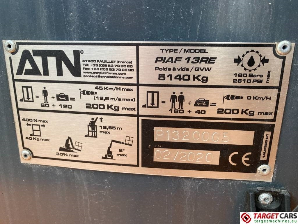 Вертикальный мачтовый подъемник ATN Piaf 13RE Vertical Electric Mast Work Lift 1265cm: фото 10