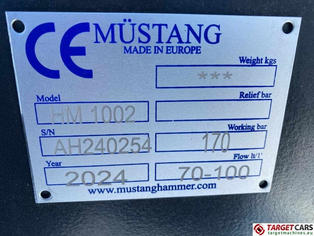 Новый Гидромолот для Строительной техники Mustang HM1002 Hydraulic Excavator Breaker Hammer 10~18T: фото 10