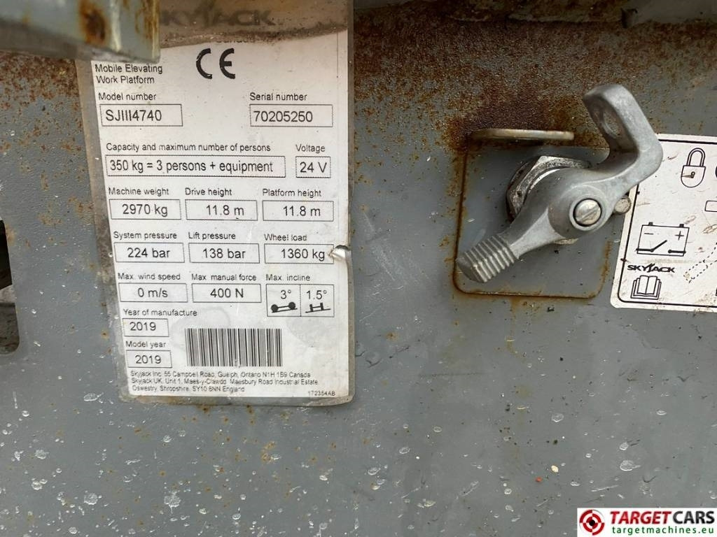 Ножничный подъемник SkyJack SJIII-4740 Electric 4740 Scissor Work Lift 1380cm: фото 10