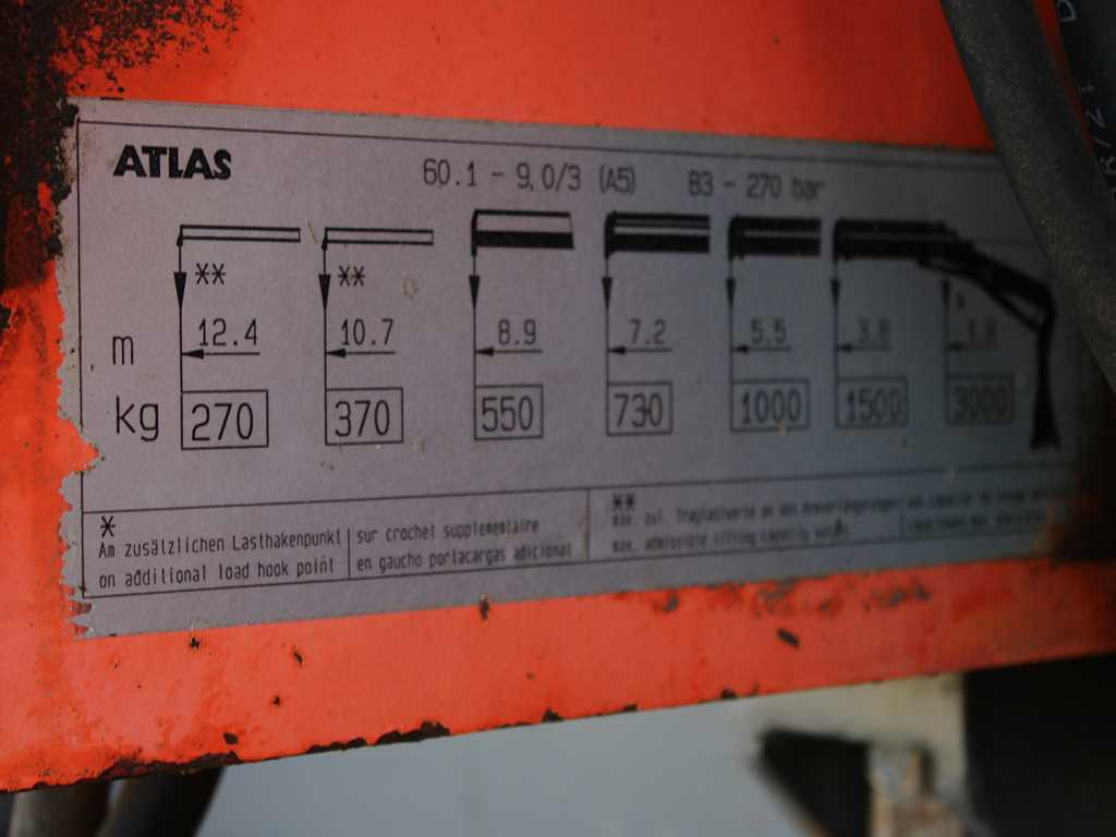 Самосвал, Автоманипулятор Mercedes-Benz Atego 1523, HYDRAULIC ARM ATLAS 60.1, THREE-SIDED: фото 8