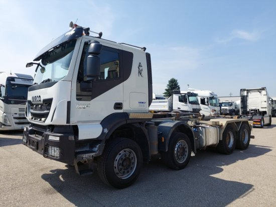 Iveco 8x4 Meiller Abroller, Automatik, E6, Retarder, - Крюковой мультилифт, Автоманипулятор: фото 1 Iveco 8x4 Meiller Abroller, Automatik, E6, Retarder, - Крюковой мультилифт, Автоманипулятор: фото 1