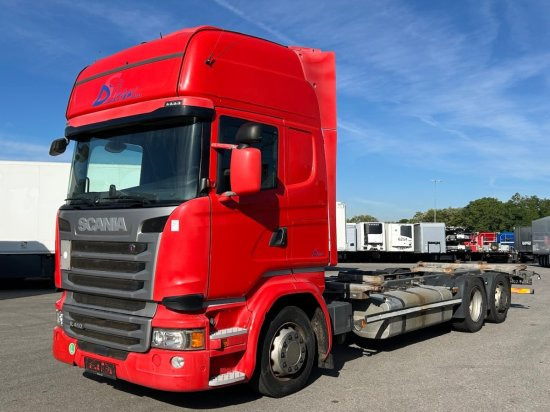 Scania R410 6x2 Topline, BDF, E6, Automatik, Redarter, Standklima, Liftachse - Грузовик-контейнеровоз/ Сменный кузов: фото 1 Scania R410 6x2 Topline, BDF, E6, Automatik, Redarter, Standklima, Liftachse - Грузовик-контейнеровоз/ Сменный кузов: фото 1