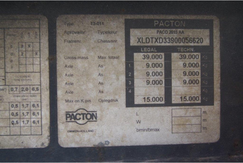 Pacton Tautliner - Тентованный полуприцеп: фото 5 Pacton Tautliner - Тентованный полуприцеп: фото 5