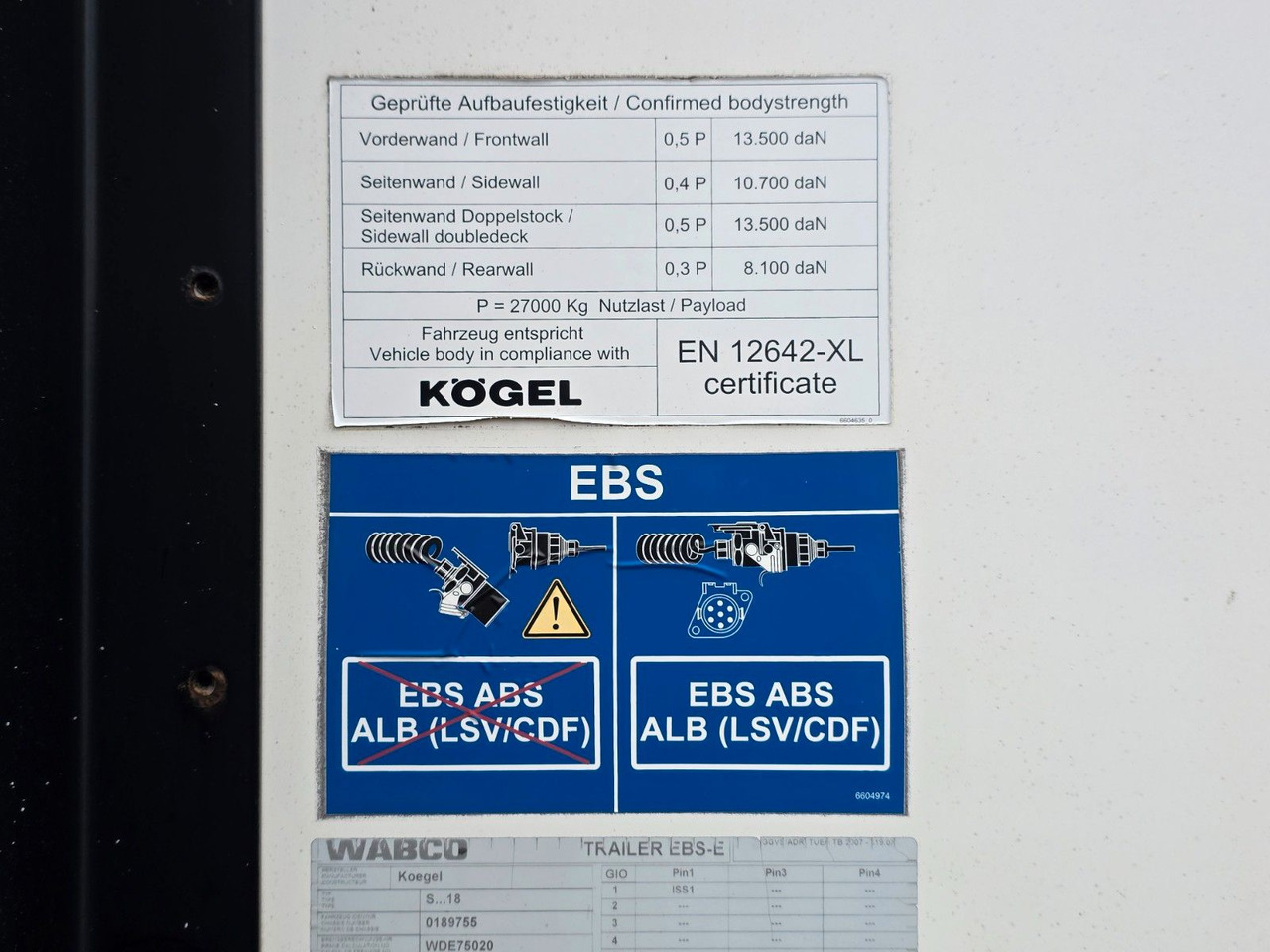 Полуприцеп-фургон Kögel S18 / Rolltor / Doppelstock / Alubalken: фото 43