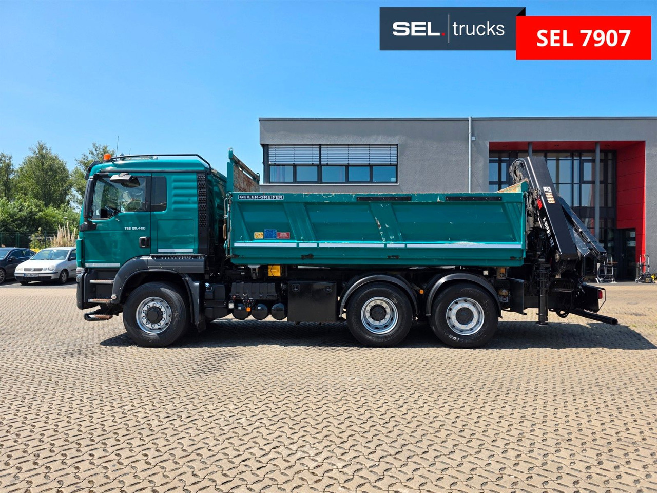 Самосвал, Автоманипулятор MAN TGS 28.480 6X4H-4 BL /HIAB /Fernbed. / Lenkachse: фото 9