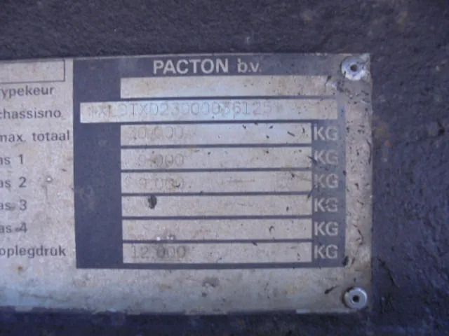 Тентованный полуприцеп Pacton TXD 230 NL TRAILER: фото 16 Тентованный полуприцеп Pacton TXD 230 NL TRAILER: фото 16