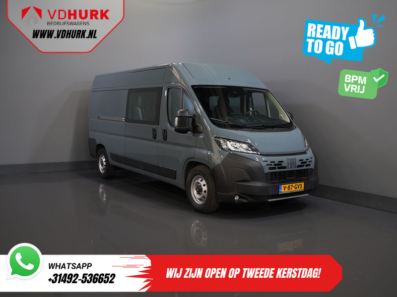 Fiat Ducato 2.2 MJ 180 pk Aut. L3H2 DC Dubbel Cabine BPM VRIJ! 6 Pers./ 2x Schuifdeur/ Climate/ 2.5t Trekverm./ Cruise/ Camera/ Trekhaak - Цельнометаллический фургон, Грузопассажирский фургон: фото 1 Fiat Ducato 2.2 MJ 180 pk Aut. L3H2 DC Dubbel Cabine BPM VRIJ! 6 Pers./ 2x Schuifdeur/ Climate/ 2.5t Trekverm./ Cruise/ Camera/ Trekhaak - Цельнометаллический фургон, Грузопассажирский фургон: фото 1