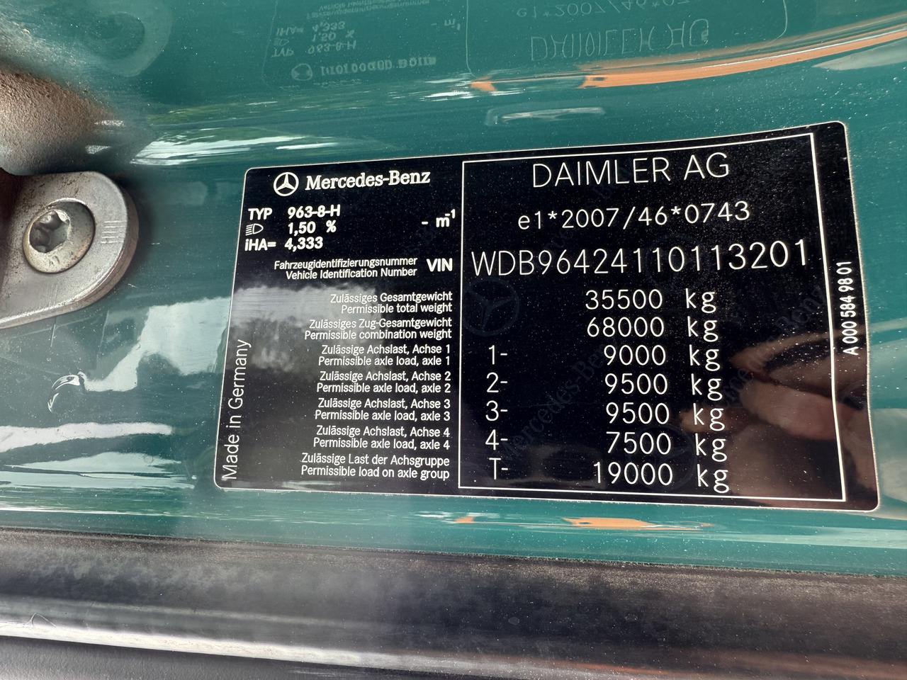 Крюковой мультилифт, Автоманипулятор Mercedes-Benz Arocs 3251 8X4 Haken mit Kran HMF 2620 K5: фото 7