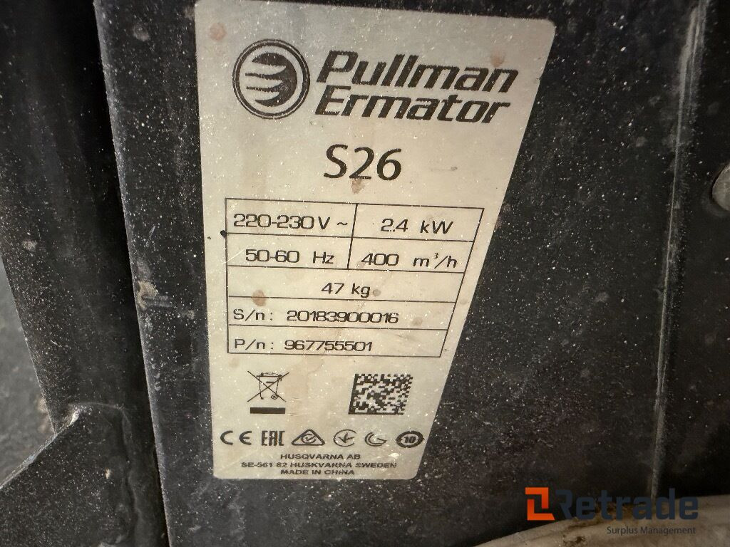 Stoftavskiljare Pullman Ermator - Строительное оборудование: фото 3 Stoftavskiljare Pullman Ermator - Строительное оборудование: фото 3