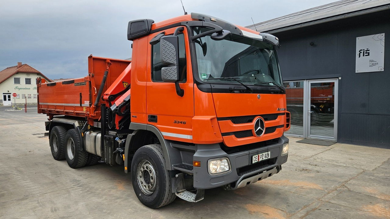 Mercedes-Benz Actros 3346 K palfinger PK 18002 - bordmatic - meiller tipper - EPS 3 pedals - Самосвал: фото 2 Mercedes-Benz Actros 3346 K palfinger PK 18002 - bordmatic - meiller tipper - EPS 3 pedals - Самосвал: фото 2