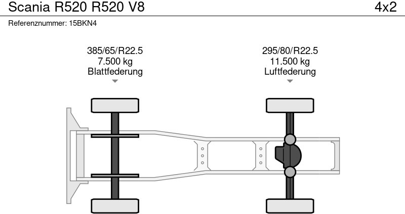 Тягач Scania R520 R520 V8: фото 20