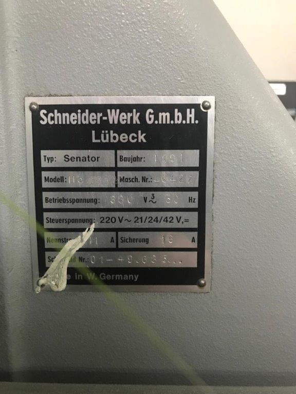 Schneider SENATOR cutting machine 115 MC - Бумагорезательная машина: фото 3 Schneider SENATOR cutting machine 115 MC - Бумагорезательная машина: фото 3