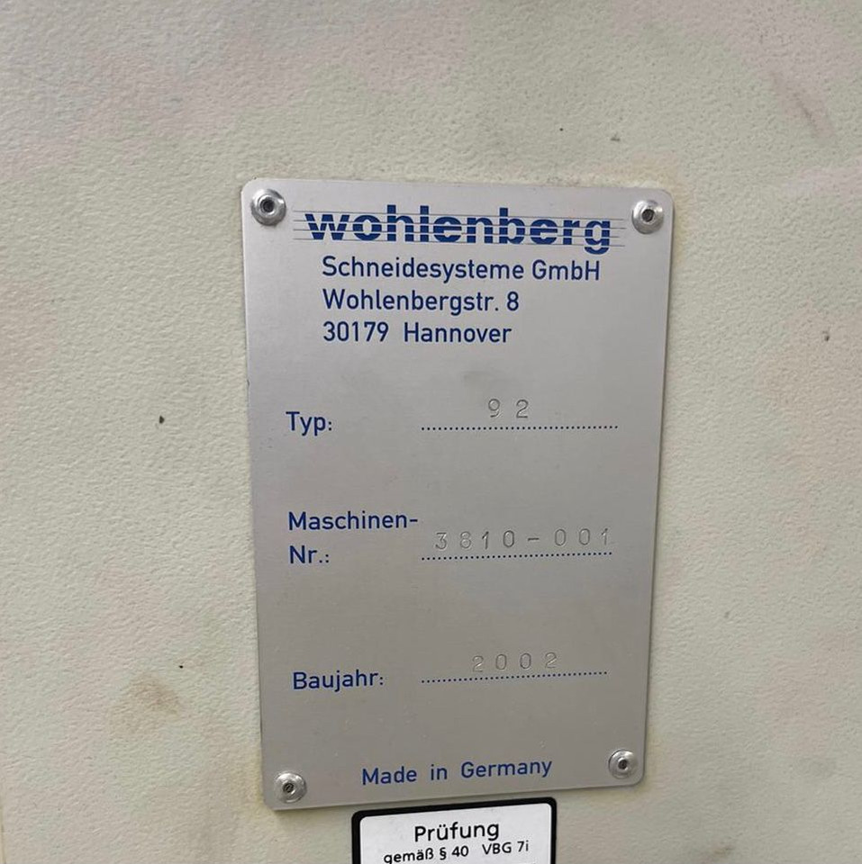 Wohlenberg cut-tec 92 high-speed cutter - Бумагорезательная машина: фото 2 Wohlenberg cut-tec 92 high-speed cutter - Бумагорезательная машина: фото 2