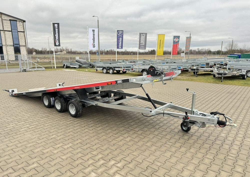Новый Прицеп-автовоз Lorries PLI35-6021 - laweta trzyosiowa uchylna lampy LED pompa hydrauliczna wypełnienie podłogi ALU: фото 18