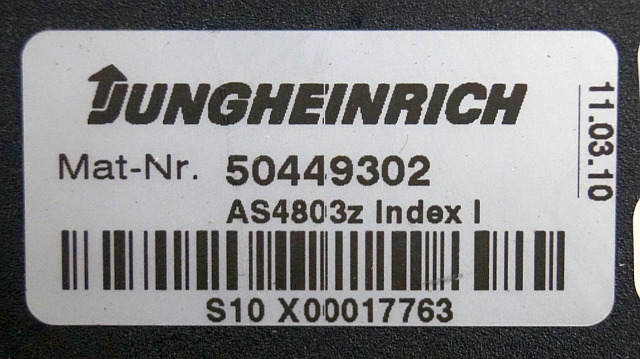 Jungheinrich 50449302 | Stuur regeling Controller AS4803 Z Index I sn.S10X000177 - Блок управления для Погрузочно-разгрузочной техники: фото 3 Jungheinrich 50449302 | Stuur regeling Controller AS4803 Z Index I sn.S10X000177 - Блок управления для Погрузочно-разгрузочной техники: фото 3