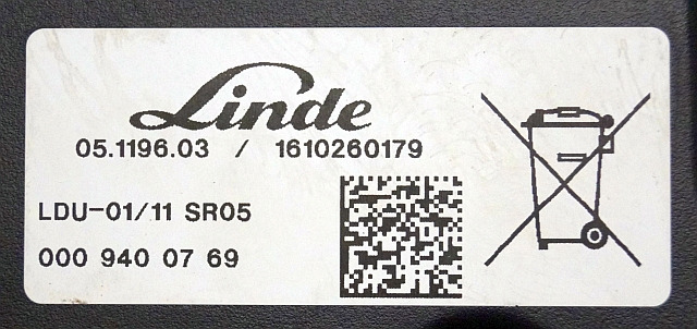 Linde 0009400769 | Display LDU-01/11 SR04 1610260179 from Linde R14HD-01 year 2 - Приборная панель для Погрузочно-разгрузочной техники: фото 3 Linde 0009400769 | Display LDU-01/11 SR04 1610260179 from Linde R14HD-01 year 2 - Приборная панель для Погрузочно-разгрузочной техники: фото 3