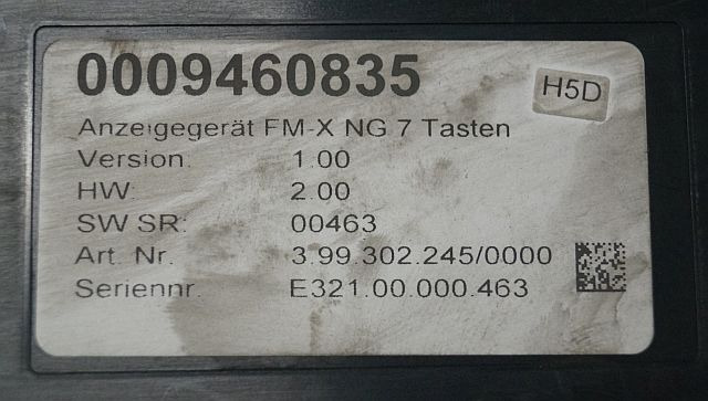 Still 433054 | Display v1,00 hw v2,00 sw sr 463 0009460835 399302245/0000 for F - Приборная панель для Погрузочно-разгрузочной техники: фото 3 Still 433054 | Display v1,00 hw v2,00 sw sr 463 0009460835 399302245/0000 for F - Приборная панель для Погрузочно-разгрузочной техники: фото 3
