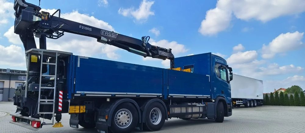 Scania R 500 6x2 / HDS Fassi F 215 AS / Euro 6 / Retarder / Oś skrętna / 220 000 km! - Грузовик бортовой/ Платформа, Автоманипулятор: фото 5 Scania R 500 6x2 / HDS Fassi F 215 AS / Euro 6 / Retarder / Oś skrętna / 220 000 km! - Грузовик бортовой/ Платформа, Автоманипулятор: фото 5