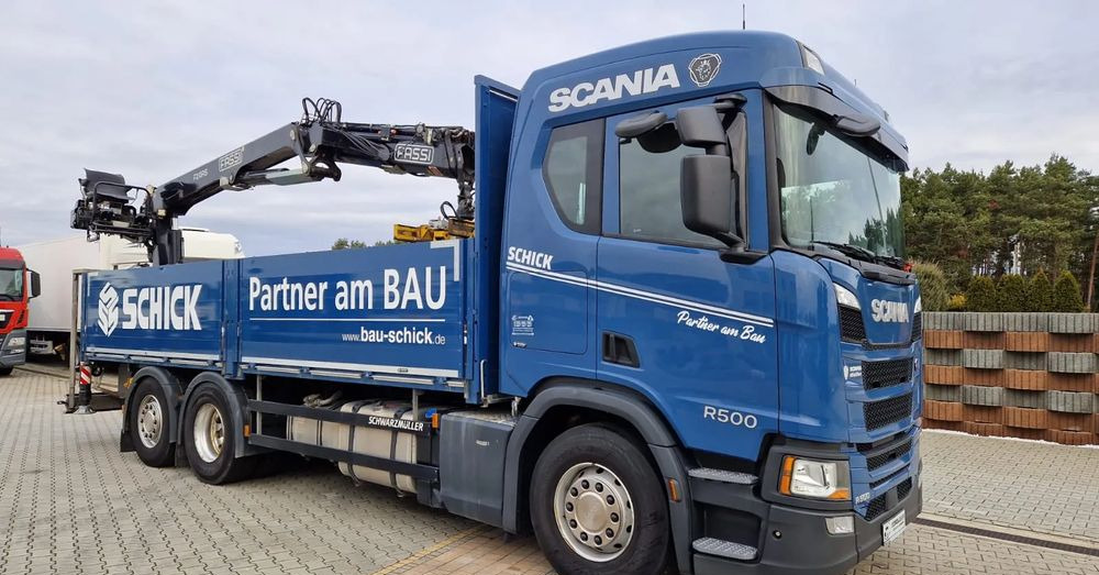 Scania Scania/ R 500/ 6x2 /Fassi F 215 AS - Грузовик бортовой/ Платформа, Автоманипулятор: фото 1 Scania Scania/ R 500/ 6x2 /Fassi F 215 AS - Грузовик бортовой/ Платформа, Автоманипулятор: фото 1