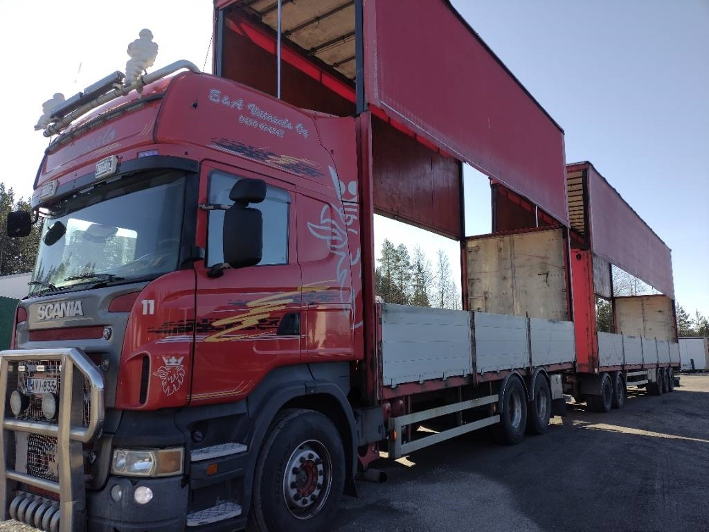 Scania Nousukapelli+Jyki kärry 3m sisäkork.liukukatot - Тентованный грузовик: фото 1 Scania Nousukapelli+Jyki kärry 3m sisäkork.liukukatot - Тентованный грузовик: фото 1