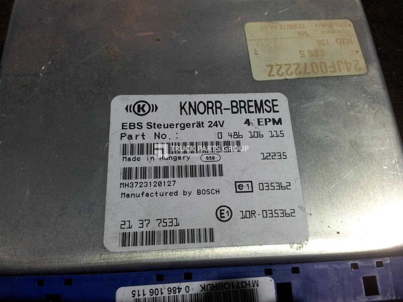 VOLVO FH13, FM13 EURO5 emission EBS control unit, brake system control, 0486106115 by KNORR-BREMSE, 21377531, EBS-MED,TYPE-FE,6*2, 22358919, 21377527, 21377527, 21377531, 22358919, 21377531, 048610611 - Блок управления для Грузовиков: фото 1 VOLVO FH13, FM13 EURO5 emission EBS control unit, brake system control, 0486106115 by KNORR-BREMSE, 21377531, EBS-MED,TYPE-FE,6*2, 22358919, 21377527, 21377527, 21377531, 22358919, 21377531, 048610611 - Блок управления для Грузовиков: фото 1