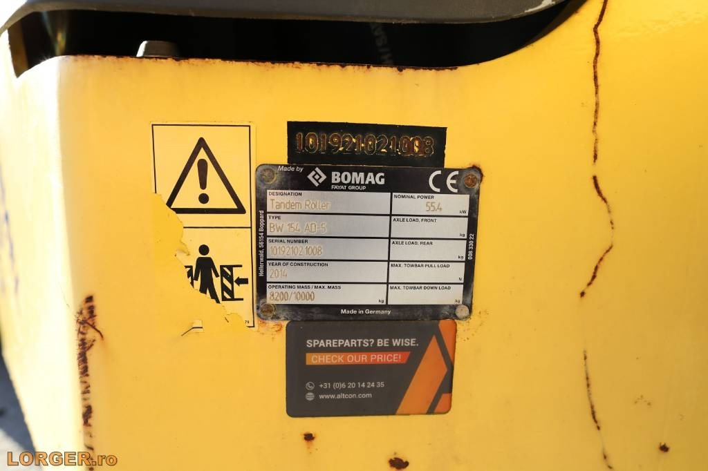 Дорожный каток Bomag BW 154 AD-5: фото 17 Дорожный каток Bomag BW 154 AD-5: фото 17