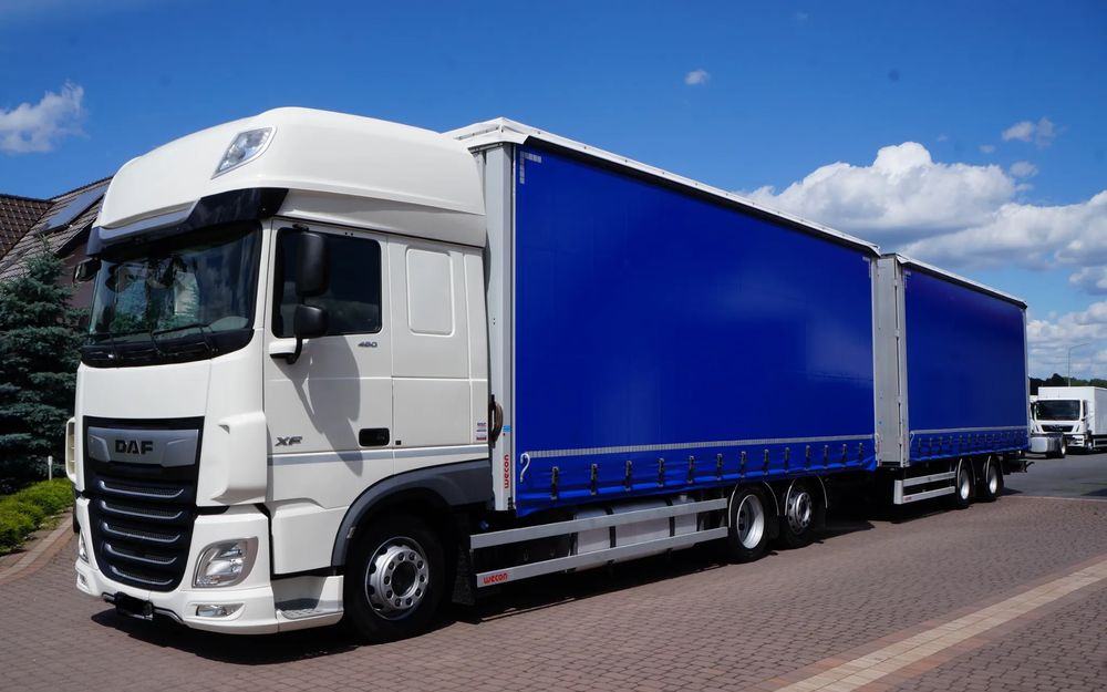 DAF XF 480 EURO 6 ZESTAW TANDEM PRZEJAZDOWY 120 M3 7,7 M + 7,7 M WECON - Тентованный грузовик: фото 2 DAF XF 480 EURO 6 ZESTAW TANDEM PRZEJAZDOWY 120 M3 7,7 M + 7,7 M WECON - Тентованный грузовик: фото 2