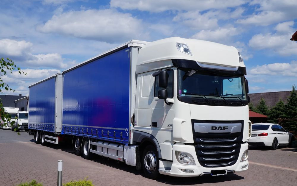 DAF XF 480 EURO 6 ZESTAW TANDEM PRZEJAZDOWY 120 M3 7,7 M + 7,7 M WECON - Тентованный грузовик: фото 1 DAF XF 480 EURO 6 ZESTAW TANDEM PRZEJAZDOWY 120 M3 7,7 M + 7,7 M WECON - Тентованный грузовик: фото 1