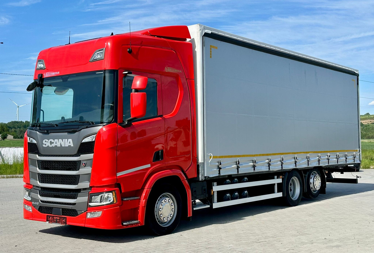 SCANIA R410 / FIRANKA / 21 EUROPALET / 8.5 M DŁUGOŚCI / 6x2 / PODWIESZA - Тентованный грузовик: фото 2 SCANIA R410 / FIRANKA / 21 EUROPALET / 8.5 M DŁUGOŚCI / 6x2 / PODWIESZA - Тентованный грузовик: фото 2